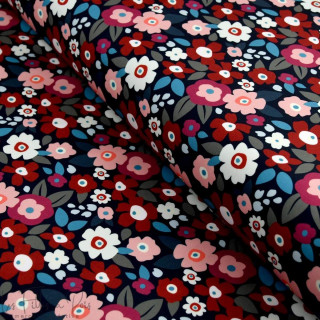 Tissu lycra motif fleurs collection "Original" - Multicolore - Les Filles à Pois ® - Oeko-Tex ® Les Filles à Pois - Design ® - M
