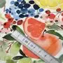 Tissu french terry motif fruits collection "Amanda" - Blanc et multicolore - Les Filles à Pois ® - Oeko-Tex ® Les Filles à Pois 