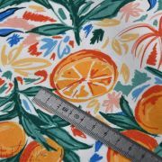 Tissu popeline de coton motif fruits collection "Sunrise" - Multicolore - Les Filles à Pois ® - Oeko-Tex ® Les Filles à Pois - D