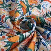 Tissu popeline de coton motif fruits collection "Sunrise" - Multicolore - Les Filles à Pois ® - Oeko-Tex ® Les Filles à Pois - D