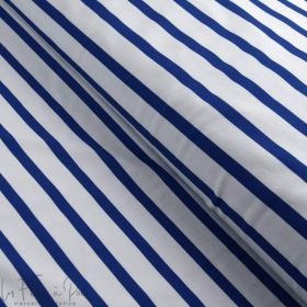 Tissu jersey motif rayures marinières collection "Little Sardine" - Blanc et bleu - Les Filles à Pois ® - Oeko-Tex ® Les Filles 