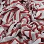 Tissu jersey motif rayures marinières collection "Little Sardine" - Blanc et rouge - Les Filles à Pois ® - Oeko-Tex ® Les Filles