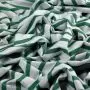Tissu jersey motif rayures marinières collection "Little Sardine" - Blanc et vert - Les Filles à Pois ® - Oeko-Tex ® Les Filles 