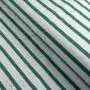 Tissu jersey motif rayures marinières collection "Little Sardine" - Blanc et vert - Les Filles à Pois ® - Oeko-Tex ®