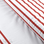 Panneau de tissu jersey motif rayures marinières collection "Little Sardine" - Blanc et rouge - Les Filles à Pois ® - Oeko-Tex ®