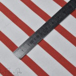 Panneau de tissu jersey motif rayures marinières collection "Little Sardine" - Blanc et rouge - Les Filles à Pois ® - Oeko-Tex ®