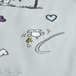 Tissu jersey coton motif Snoopy "Postbox" - Vert menthe - Bio - Peanuts ® Peanuts ® - 4