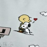 Tissu jersey coton motif Snoopy "Postbox" - Vert menthe - Bio - Peanuts ® Peanuts ® - 7