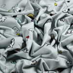 Tissu jersey coton motif Snoopy "Postbox" - Vert menthe - Bio - Peanuts ® Peanuts ® - 8