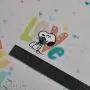 Tissu french terry coton motif Snoopy "Hug" - Multicolore - Bio - Peanuts ® Peanuts ® - 3
