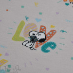 Tissu french terry coton motif Snoopy "Hug" - Multicolore - Bio - Peanuts ® Peanuts ® - 5