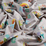 Tissu french terry coton motif Snoopy "Hug" - Multicolore - Bio - Peanuts ® Peanuts ® - 9