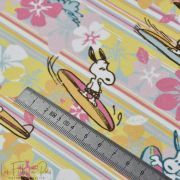 Tissu jersey coton motif Snoopy "Aloha" - Multicolore - Bio - Peanuts ® Peanuts ® - 3