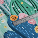 Tissu lycra motif cactus et fleurs - Multicolore - Oeko-Tex ® Autres marques - Tissus et mercerie - 5