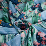 Tissu lycra motif cactus et fleurs - Multicolore - Oeko-Tex ® Autres marques - Tissus et mercerie - 2