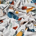 Tissu lycra motif visages abstraits - Ecru et multicolore - Oeko-Tex ® Autres marques - Tissus et mercerie - 4