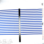 Panneau de popeline de coton rayures marinières collection "Little Sardine" - Blanc et bleu - Les Filles à Pois ® - Oeko-Tex ® L