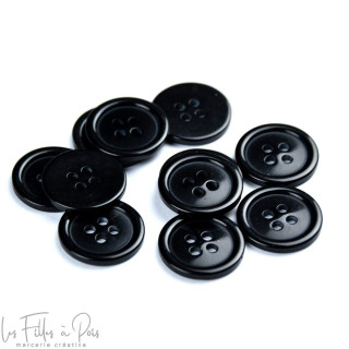 Bouton polyester 4 trous - Rond  - 1