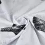 Tissu popeline de coton motif empreintes collection "Random" - Blanc et noir - Les Filles à Pois ® - Oeko-Tex ® Les Filles à Poi