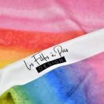 Tissu jersey motif arc-en-ciel collection "Happy" - Multicolore - Les Filles à Pois ® - Oeko-Tex ® Les Filles à Pois - Design ® 