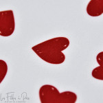 Tissu lycra motif coeurs collection Coco" - Blanc et rouge- Les Filles à Pois ® - Oeko-Tex ® Les Filles à Pois - Design ® - Merc