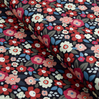 Tissu jersey de coton motif fleurs collection "Original" - Multicolore - Les Filles à Pois ® - Oeko-Tex ® Les Filles à Pois - De