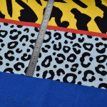 Panneau de tissu jersey motif rayures léopard collection "Contrastes" - Camel et noir - Les Filles à Pois ® - Oeko-Tex ® Les Fil
