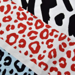 Panneau de tissu jersey motif rayures léopard collection "Contrastes" - Camel et noir - Les Filles à Pois ® - Oeko-Tex ® Les Fil