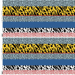 Panneau de tissu jersey motif rayures léopard collection "Contrastes" - Camel et noir - Les Filles à Pois ® - Oeko-Tex ® Les Fil