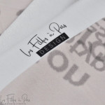 Panneau de tissu french terry motif texte miroir collection "Tech" - Blush et noir - Les Filles à Pois ® - Oeko-Tex ® Les Filles
