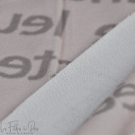 Panneau de tissu french terry motif texte miroir collection "Tech" - Blush et noir - Les Filles à Pois ® - Oeko-Tex ® Les Filles
