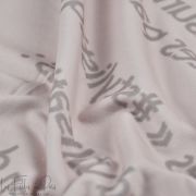 Panneau de tissu french terry motif texte miroir collection "Tech" - Blush et noir - Les Filles à Pois ® - Oeko-Tex ® Les Filles