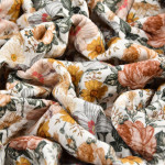 Tissu double gaze de coton fleurs vintage - Ecru, tons ocre, terracotta Autres marques - Tissus et mercerie - 4