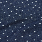 Tissu jeans stretch motif pois - Bleu Autres marques - Tissus et mercerie - 4