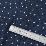Tissu jeans stretch motif pois - Bleu Autres marques - Tissus et mercerie - 6
