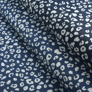 Tissu jeans stretch motif léopard - Bleu Autres marques - Tissus et mercerie - 1