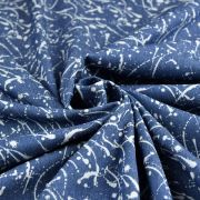 Tissu jeans stretch motif tâches de peinture - Bleu Autres marques - Tissus et mercerie - 3