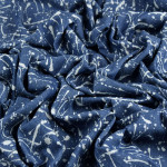 Tissu jeans stretch motif tâches de peinture - Bleu Autres marques - Tissus et mercerie - 5