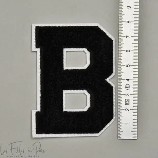 Ecusson lettres de l'alphabet en éponge - Noir et blanc - Thermocollant Tissus et mercerie créative – Nos sélections sans marque