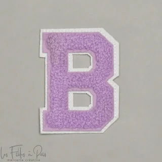 Ecusson lettres de l'alphabet en éponge - Mauve et blanc - Thermocollant Tissus et mercerie créative – Nos sélections sans marqu