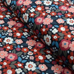 Tissu déperlant K-way motif fleurs collection "Original" - Multicolore - Les Filles à Pois ® - Oeko-Tex ® Les Filles à Pois - De