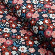 Tissu déperlant K-way motif fleurs collection "Original" - Multicolore - Les Filles à Pois ® - Oeko-Tex ®
