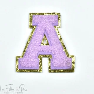 Patch de letras do alfabeto em esponja - roxo e dourado - para engomar Tissus et mercerie créative – Nos sélections sans marque 