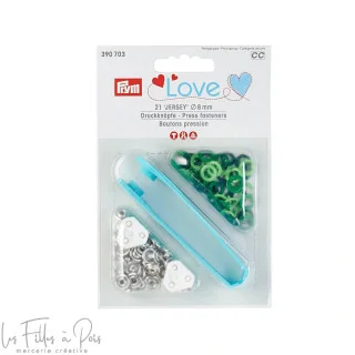 Prego de pressão em jersey azul sortido com ferramenta - 8 mm - 390703 - Prym (inglês) Prym : mercerie couture et accessoires d