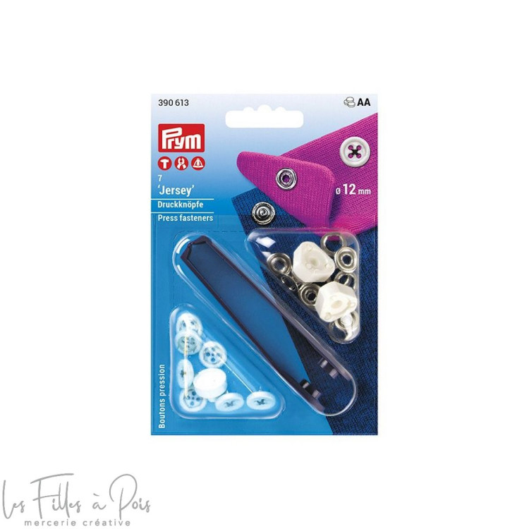 Bouton pression jersey optique couture avec outil - 12mm - Prym ® Prym ® - Mercerie - 7 Bouton pression jersey optique couture avec outil - 12mm - Prym ® Prym ® - Mercerie - 7