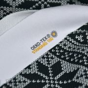 Tissu jersey de coton motif jacquard de noël collection "D&C" - Vert et Ecru - Les Filles à Pois ® - Oeko-Tex ® Les Filles à Poi