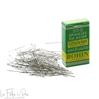 Caixa de 200 alfinetes extra-finos - Bohin Bohin : épingles, aiguilles et accessoires couture de qualité - 1