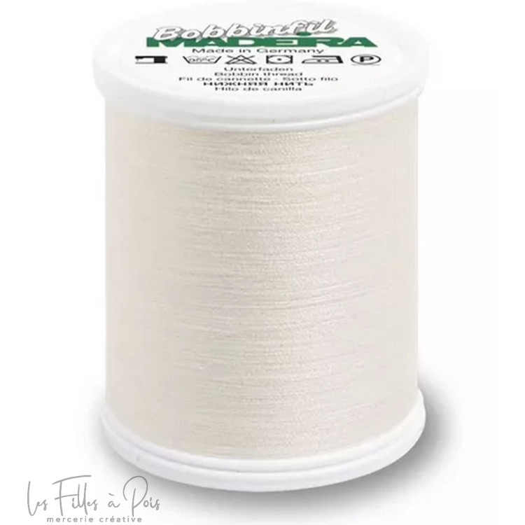 Bobbinfil hilo de canilla de algodón crudo - 1000 m - Madeira Madeira ® - Fils à broder, à coudre et entoilage - 1 Bobbinfil hilo de canilla de algodón crudo - 1000 m - Madeira Madeira ® - Fils à broder, à coudre et entoilage - 1