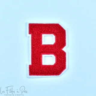 Ecusson lettres de l'alphabet en éponge - Rouge et blanc - Thermocollant Tissus et mercerie créative – Nos sélections sans marqu