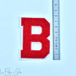Ecusson lettres de l'alphabet en éponge - Rouge et blanc - Thermocollant Tissus et mercerie créative – Nos sélections sans marqu